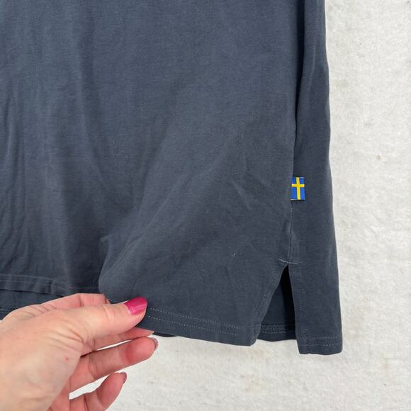 Fjallraven T Shirt Dress Size M Gray High Coast Lightweight Cap Sleeve Stretch - Picture 5 of 10